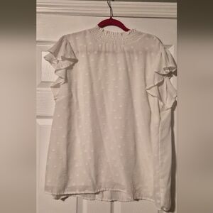 Chic Soul Textured White Top